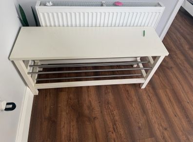 IKEA TJUSIG Shoe Storage Bench White