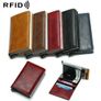 Men's Women's Leather Money Clip Slim Wallets Credit Card Holder RFID Blocking Purse Image 2