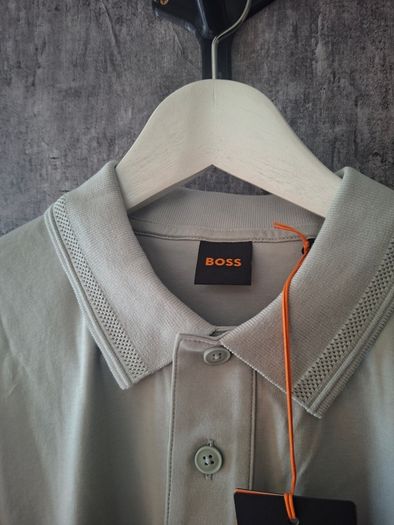 Boss Men's PeInterlock Short-Sleeve Polo Shirt - M Grey