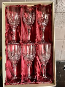 Galway Crystal Wine Glasses x6