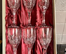 Galway Crystal Wine Glasses x6