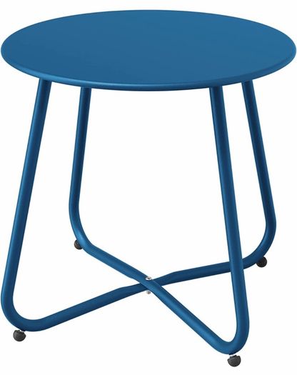 Side Table, Coffee Table, Lightweight, Weather Resistant, Beside Table for Living Room, Hallway, Bedroom, Garden, Terrace, Balcony (MULTIPLE COLOURS)