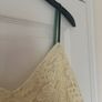 Pale yellow lace midi dress Image 6