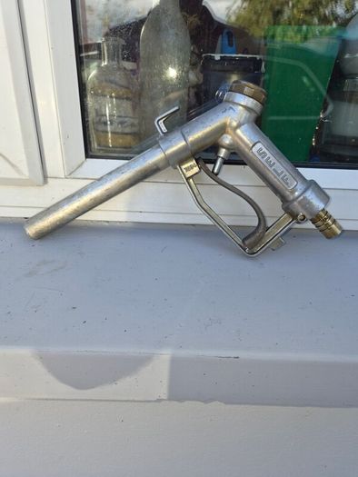old 1960s brass aluminium fuell filler nozzle