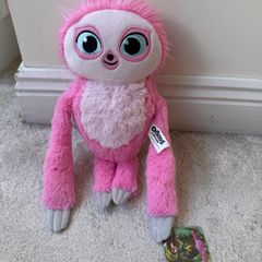 Sash The Croods New Age Pink Three Toed Sloth Plush Soft approx. 33cm. Pleae see photos