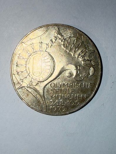 1972-D German Olympic 10 Mark