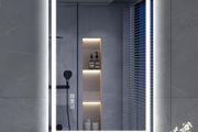 700x500mm, LED-Bathroom-Mirror with Defogging Mat, 3000K-6500K, Dimmable, Memory, HD Tempered Glass, IP44 Waterproof, HorizontalVertical