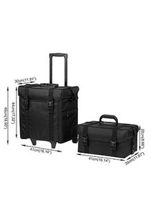 Large Professional Makeup Case Trolley Women Cosmetic Organizer Luggage Trolley Bag Detachable Nail Beauty Tattoo Suitcase