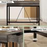 Computer Desk with Drawers Made of Wood and Metal Grey Oak Image 6