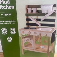 Outdoor kids mud kitchen wooden play toy