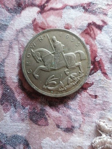 1935 UK Silver Crown Coin