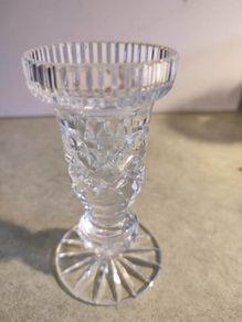 Tipperary Crystal Ireland Candle Holder / small bud vase. No 49A.
