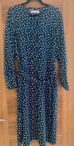 Paul Costelloe Navy Polka Dot Dress