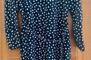 Paul Costelloe Navy Polka Dot Dress