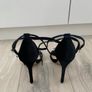 River Island Black Suede Crystal Heels Image 10