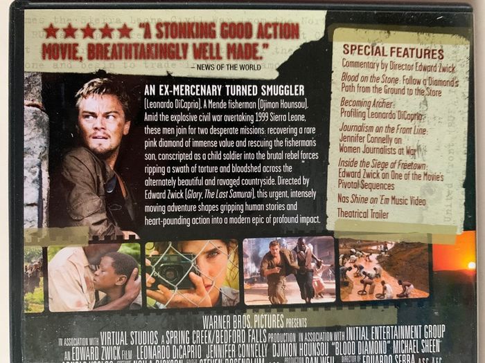 Blood Diamond [2006] Leonardo DiCaprio, Jennifer Connelly & Djimon Hounsou [Movie DVD]