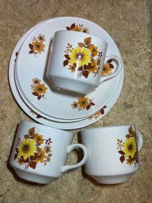 Vintage Arklow Pottery Cups and Saucers