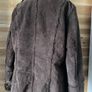 Shearling coat jacket fur suede leather women Gerry Webber size 10-12 brown Image 9
