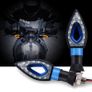 2x 12V BLUE Motorcycle Indicators Turn Signal Light Image 2