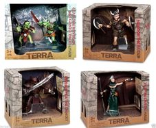 Terra by Battat Fantasy Vintage American Fighting Figures Characters Play Set of 4