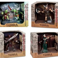 Terra by Battat Fantasy Vintage American Fighting Figures Characters Play Set of 4