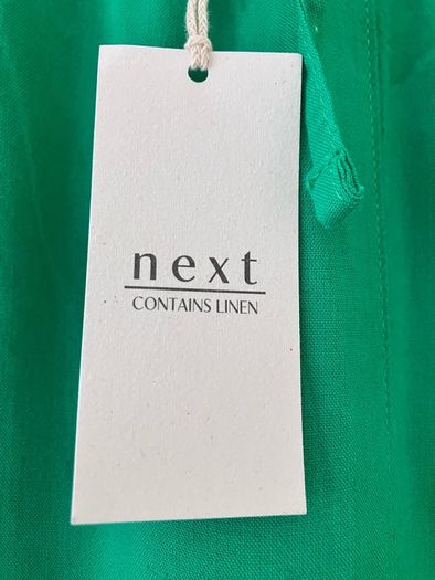 BNWT Ladies Green Linen Mix Palazzo Trousers by Next