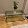 Modern Glass & Chrome Coffee Table Image 3