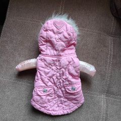 Pink small dog jacket, size XS
