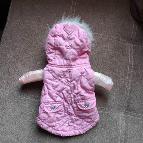 Pink small dog jacket, size XS