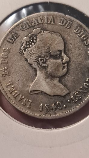 Silver 4 Reals vellon , Madrid 1849