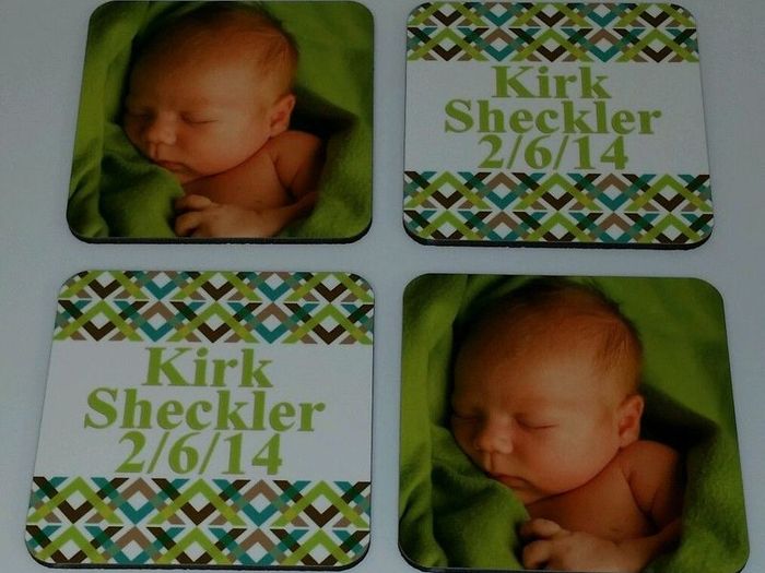 Personalised Coasters set of 4 with your own images on it!