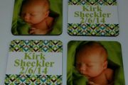 Personalised Coasters set of 4 with your own images on it!