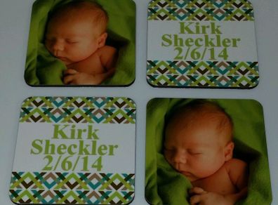 Personalised Coasters set of 4 with your own images on it!