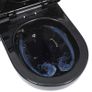 Wall Hung Rimless Toilet with Bidet Function Ceramic Black Image 8