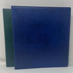 Pair of Kesteral Cover Albums in Green and blue Wine 4-ring album with 10 first day cover/ postcard/ banknote pages.