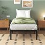 Teen 3ft Single Bed Frames with Rounded Corner Legs, Heavy Duty Metal Bed Frame Single with Steel Slats Support, Single Bed 36 cm High, Noise Free, Easy Assembly Image 2