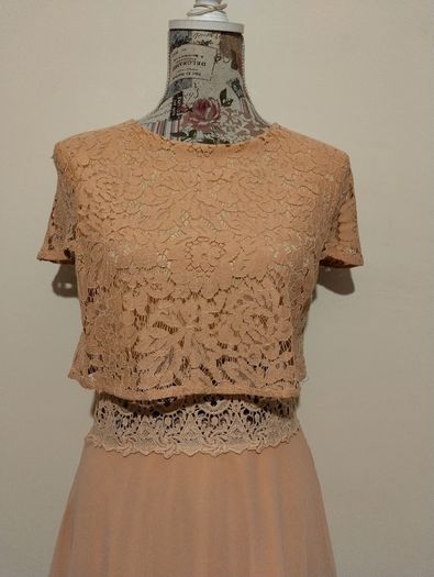 BOOHOO  lace top chiffon skater dress NEW WITH TAGS