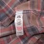 Paul Costelloe Brown Red Grey Plaid Check Long Sleeve Flannel Cotton Shirt Size L Image 4