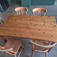 Pine dining chairs x6
