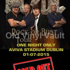AC/DC Concert Poster Aviva Stadium Dublin 2015 A3 Reproduction "NEW"