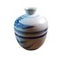 Antique Chinese porcelain lidded jar 19th Century scholars in a landscape Image 3