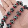 Antique Venetian Style Zigzag Pattern & Venetian WhiteHeart Glass Beads Necklace Image 4