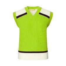 Marni x Uniqlo V-Neck Knit Vest Lime Green Size XS