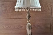 Vintage Art Nouveau Onyx and Brass Figural Lamp