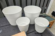 4 used ikea plant pots