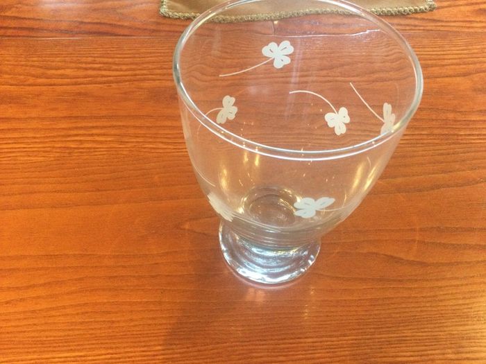 Glass Vase with shamrocks