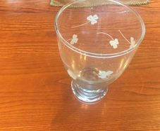 Glass Vase with shamrocks