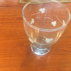Glass Vase with shamrocks