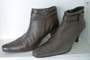 Brown ankle boots Leather Wallis Size Uk 6 Eu 39 Great Used Condition