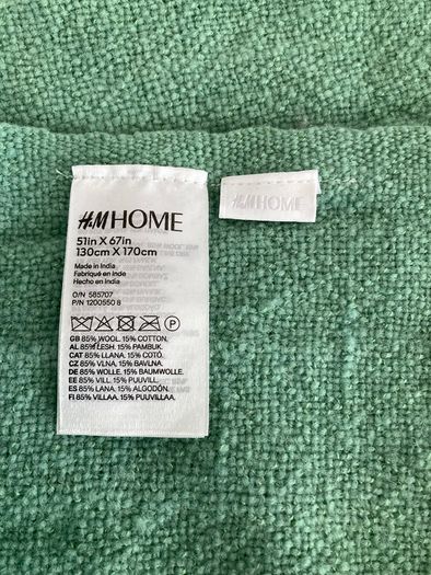 H&M Home 85% Wool 15% Cotton Large Blanket